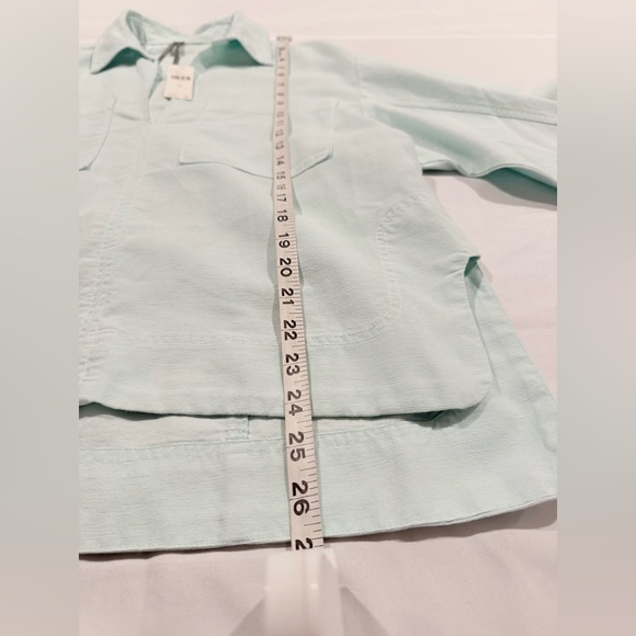 By Anthropologie Collared Patch Pocket Utility Popover Top - XS - NWT - Picture 12 of 14